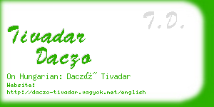 tivadar daczo business card